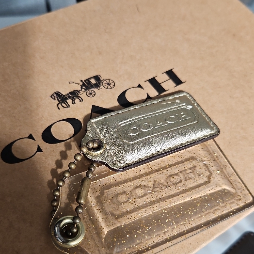 Coach Gold Keychain Tag